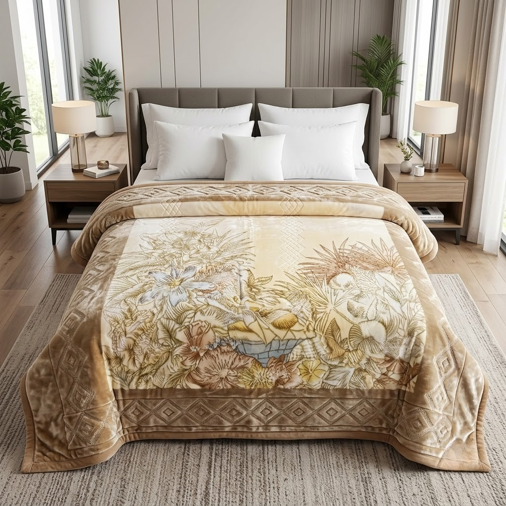 Premium 2 Layer Heavy Winter Blanket – Double Bed | Super Soft Designer Printed Blanket Code :- 55B325RKEH