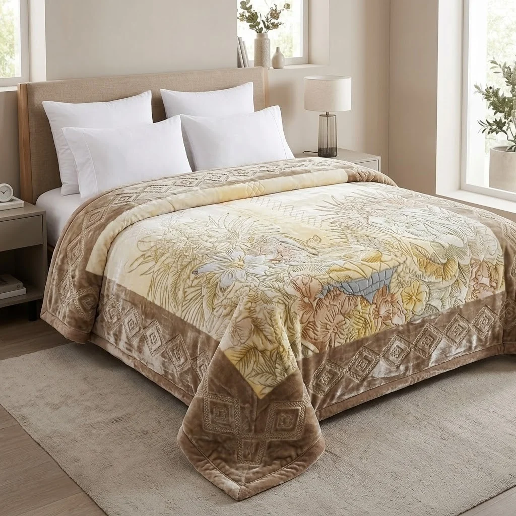 Premium 2 Layer Heavy Winter Blanket – Double Bed | Super Soft Designer Printed Blanket Code :- 55B325RKEH