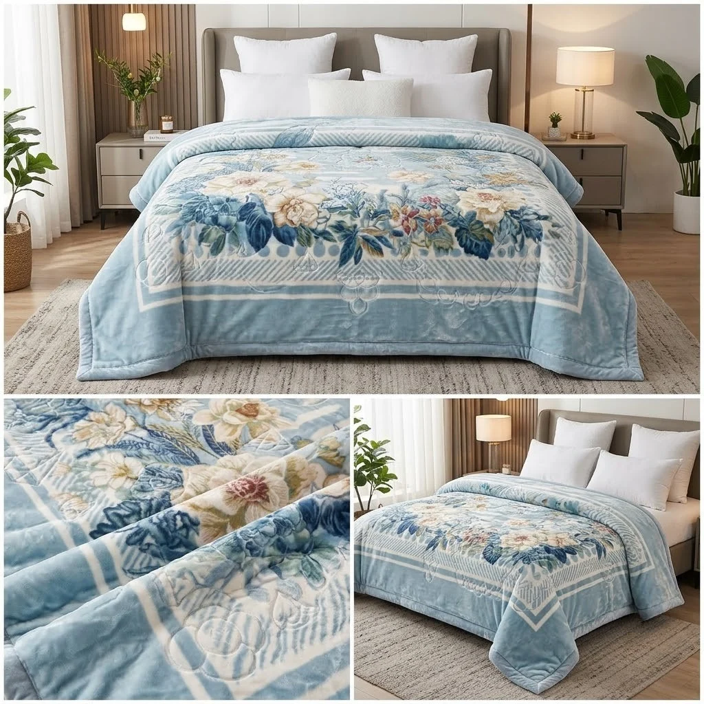 Premium 2 Layer Heavy Winter Blanket – Double Bed | Super Soft Designer Printed Blanket Code :- 55B325RKEH