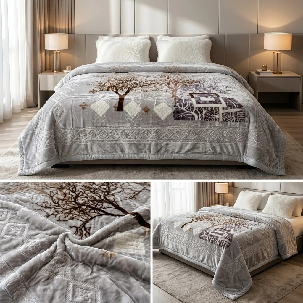 Premium 2 Layer Heavy Winter Blanket – Double Bed | Super Soft Designer Printed Blanket Code :- 55B325RKEH