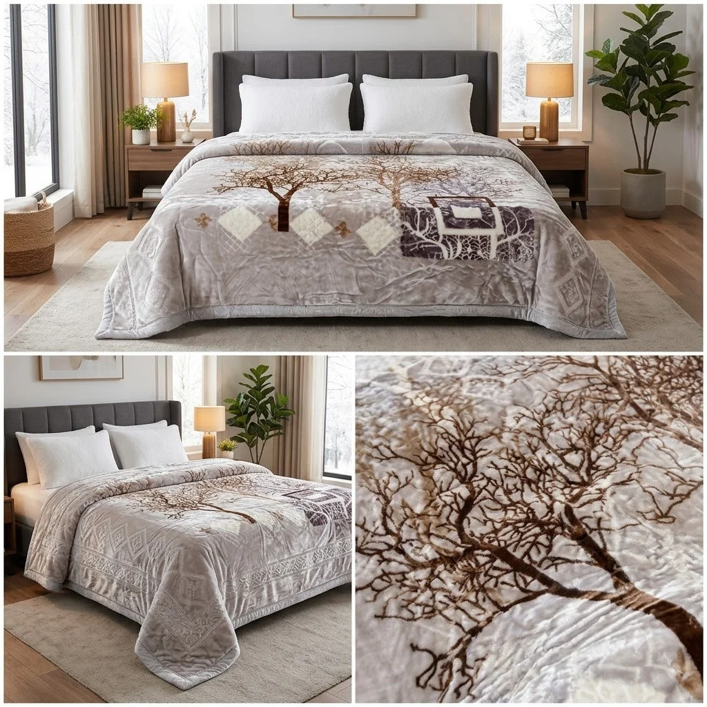 Premium 2 Layer Heavy Winter Blanket – Double Bed | Super Soft Designer Printed Blanket Code :- 55B325RKEH