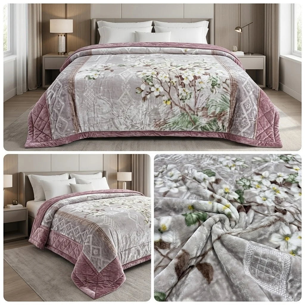 Premium 2 Layer Heavy Winter Blanket – Double Bed | Super Soft Designer Printed Blanket Code :- 55B325RKEH