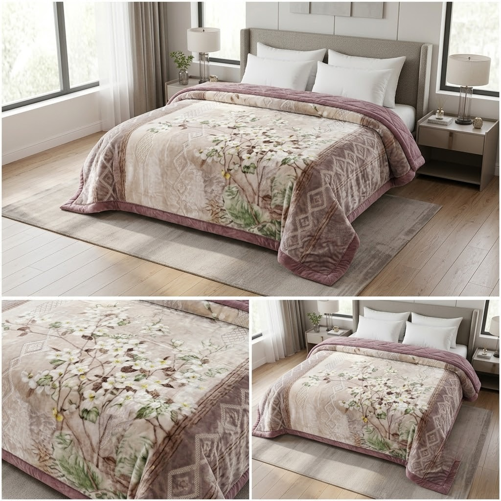 Premium 2 Layer Heavy Winter Blanket – Double Bed | Super Soft Designer Printed Blanket Code :- 55B325RKEH