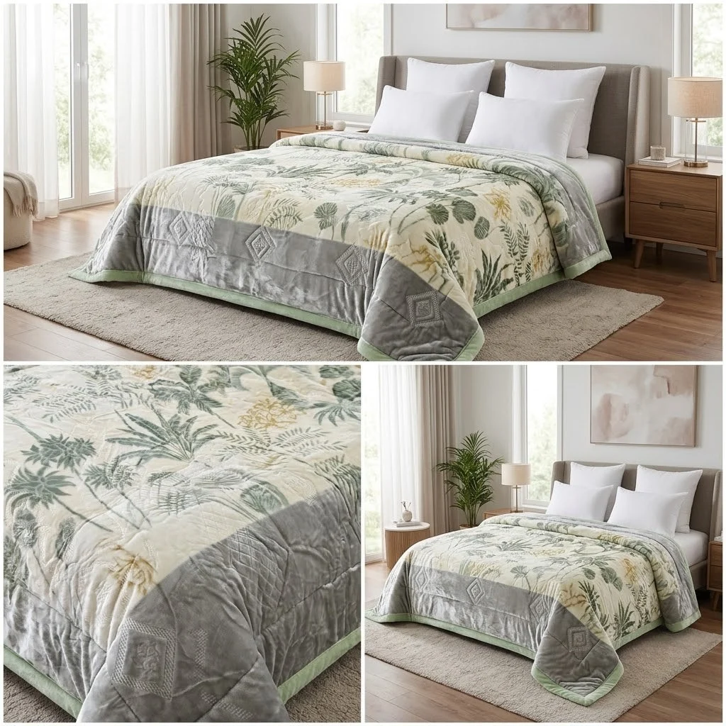 Premium 2 Layer Heavy Winter Blanket – Double Bed | Super Soft Designer Printed Blanket Code :- 55B325RKEH