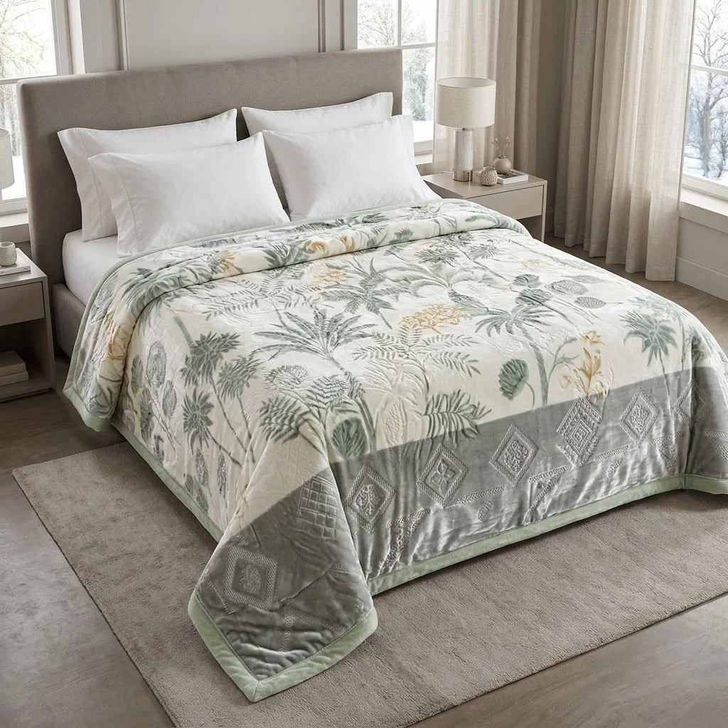 Premium 2 Layer Heavy Winter Blanket – Double Bed | Super Soft Designer Printed Blanket Code :- 55B325RKEH