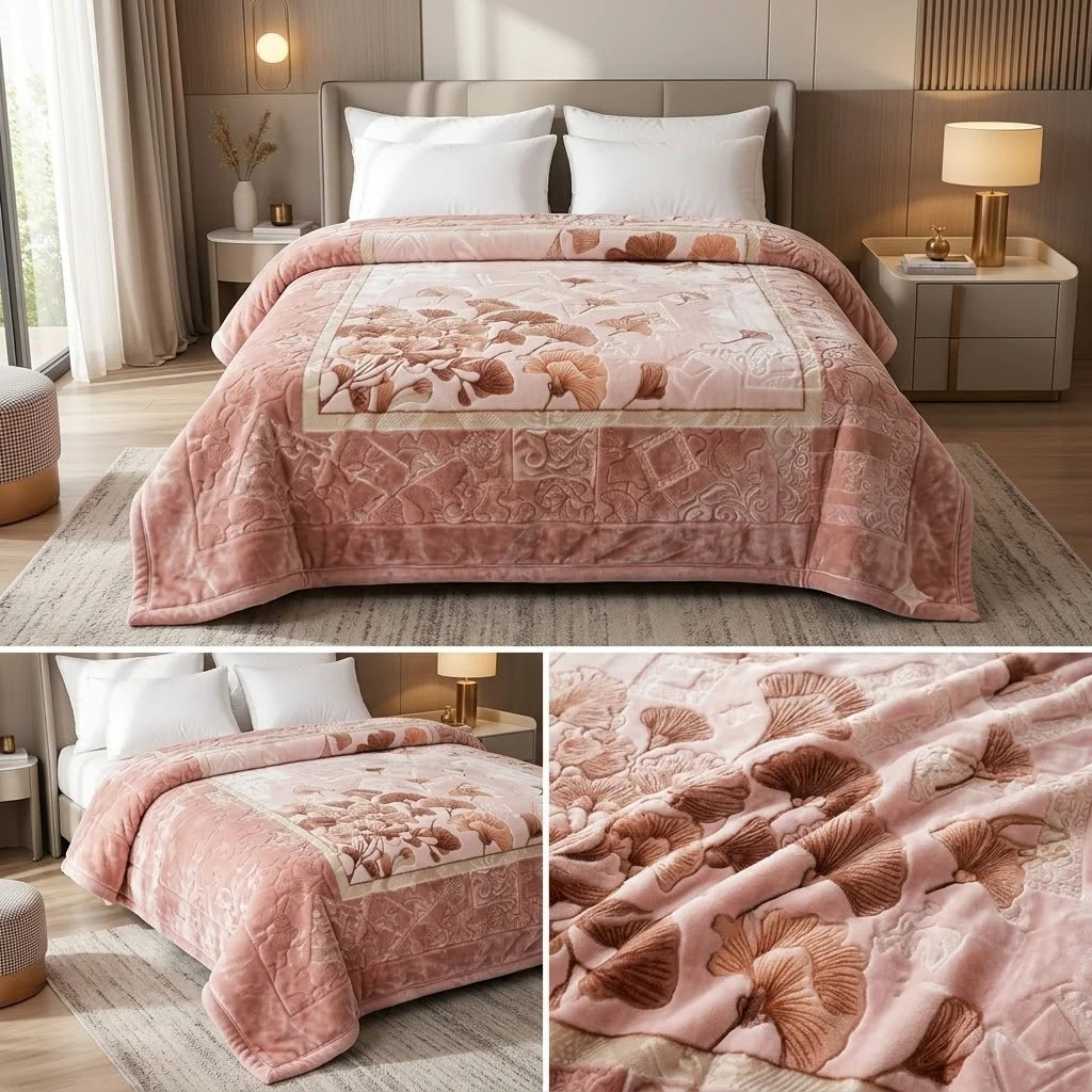 Premium 2 Layer Heavy Winter Blanket – Double Bed | Super Soft Designer Printed Blanket Code :- 55B325RKEH