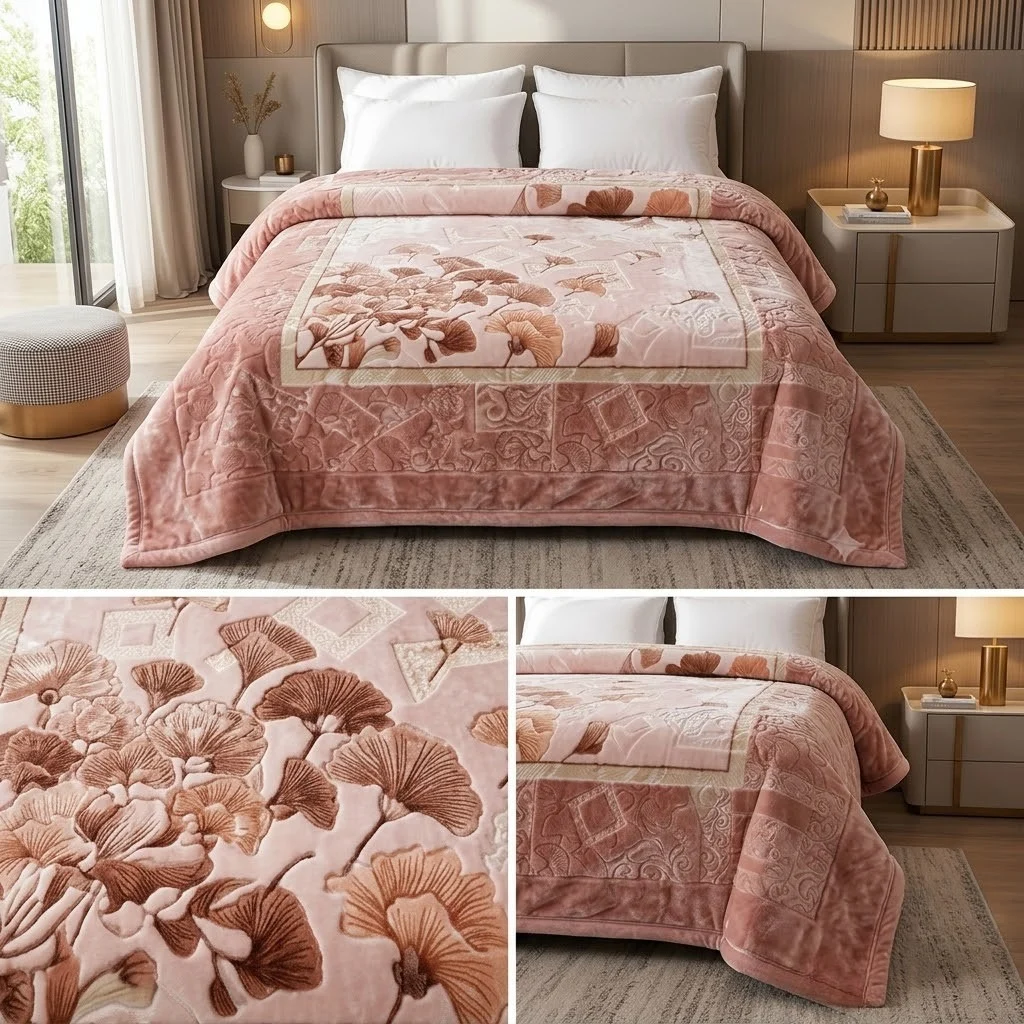 Premium 2 Layer Heavy Winter Blanket – Double Bed | Super Soft Designer Printed Blanket Code :- 55B325RKEH