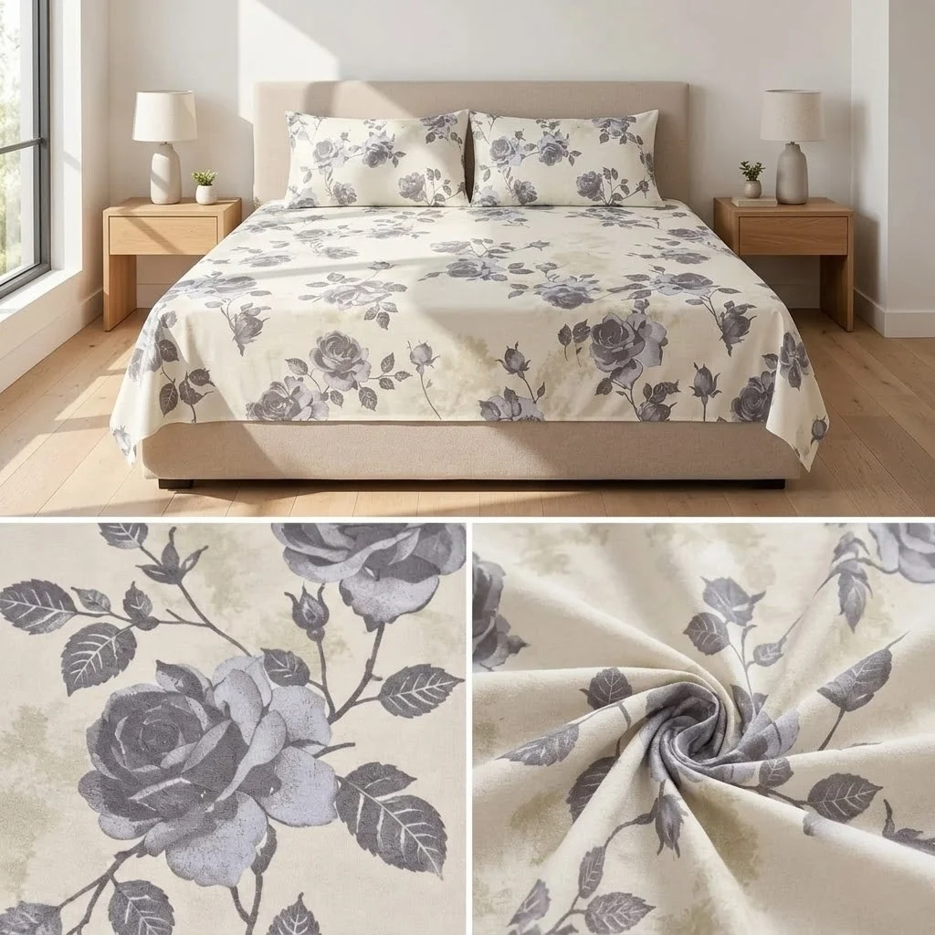 Signature Elegance Luxury Designer Printed Bedsheet Set – Super Jumbo King Size 122 x 122 Inch