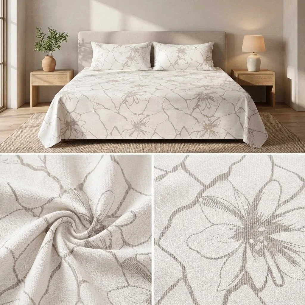 Signature Elegance Luxury Designer Printed Bedsheet Set – Super Jumbo King Size 122 x 122 Inch