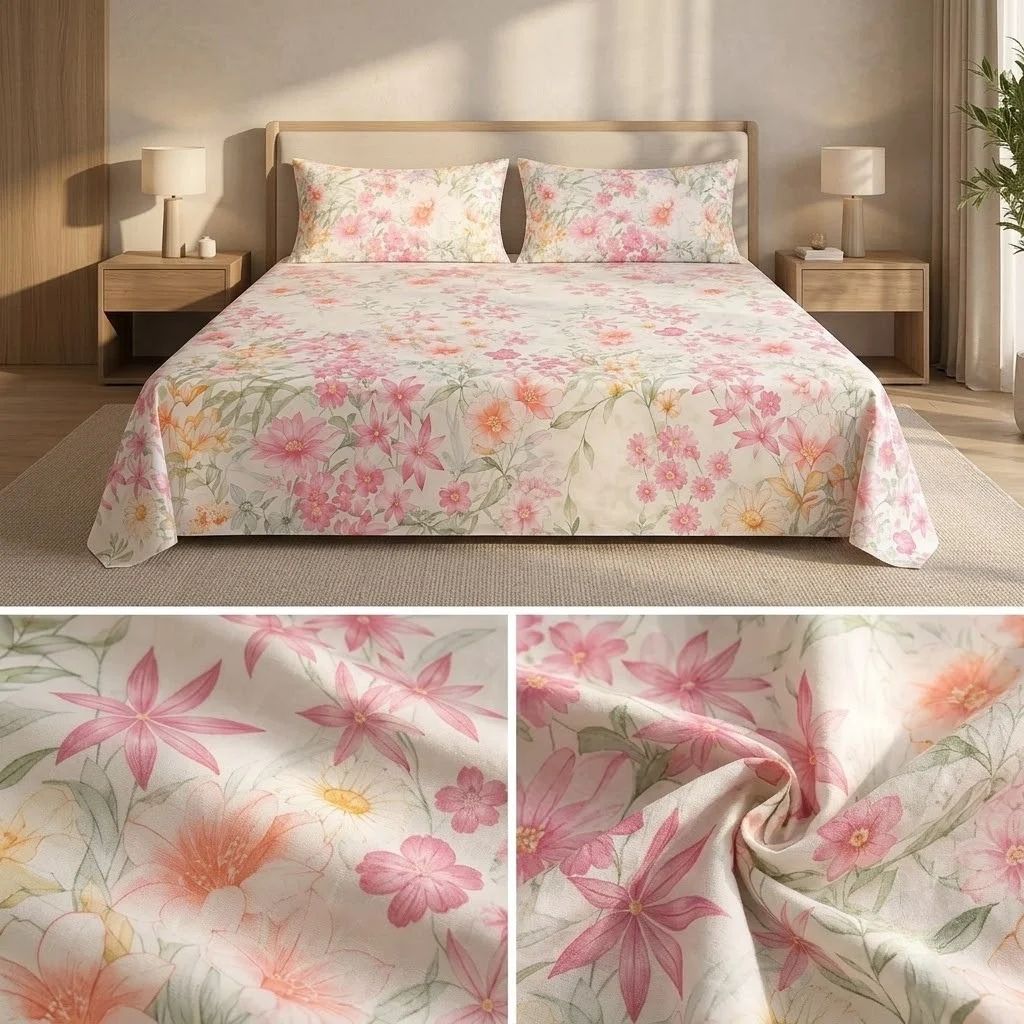 Signature Elegance Luxury Designer Printed Bedsheet Set – Super Jumbo King Size 122 x 122 Inch
