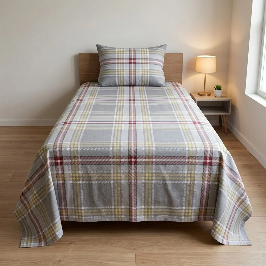 Printed Single Bedsheet Set – 2 Pcs (1 Bedsheet + 1 Pillow Cover) 100 % Pure Cotton