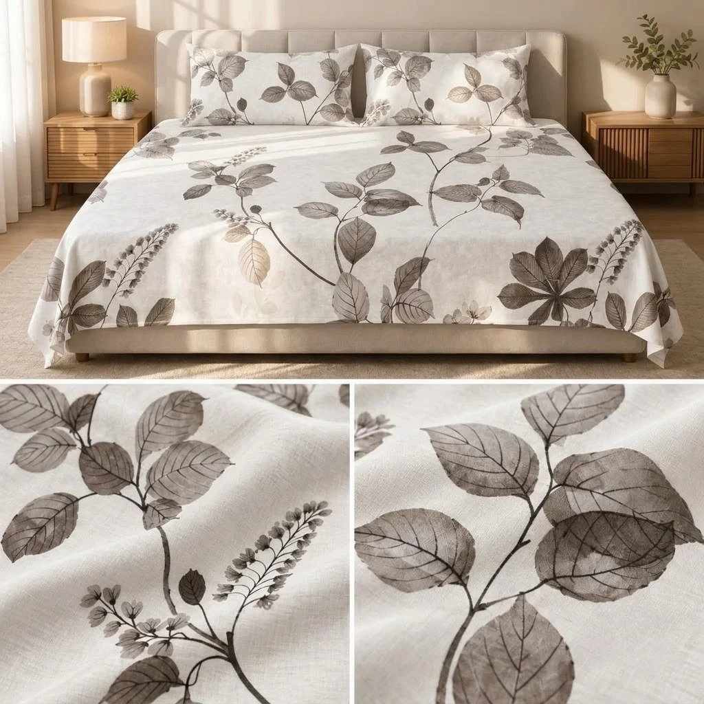 Signature Elegance Luxury Designer Printed Bedsheet Set – Super Jumbo King Size 122 x 122 Inch