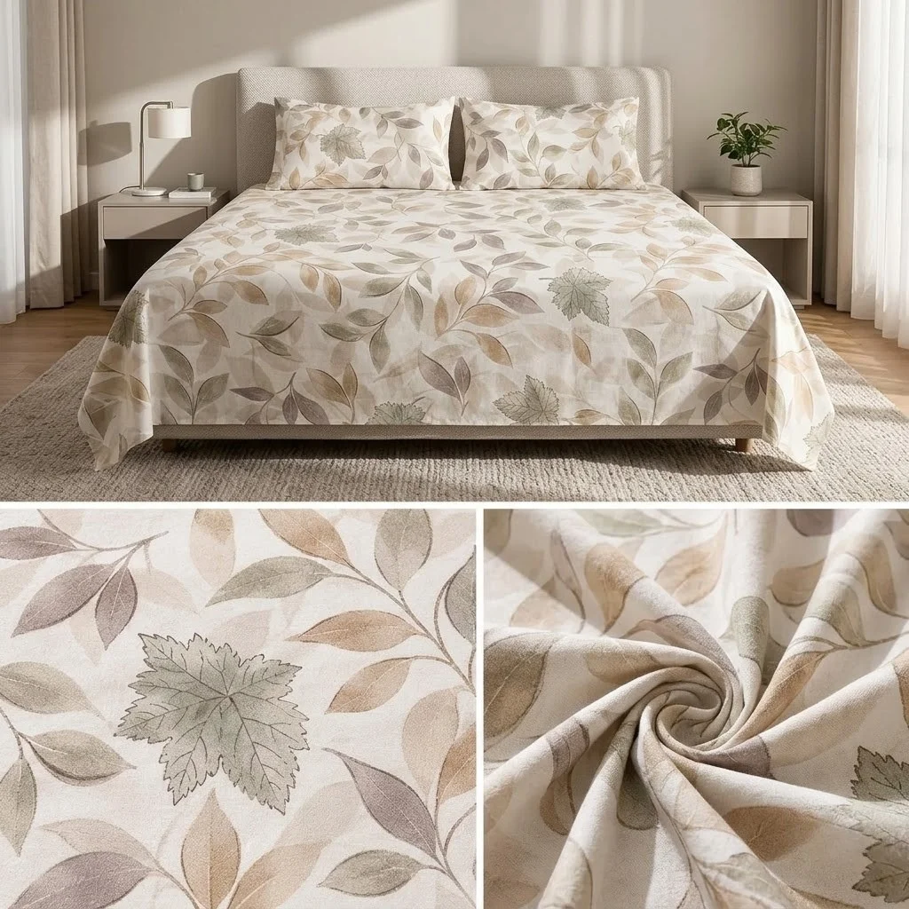Signature Elegance Luxury Designer Printed Bedsheet Set – Super Jumbo King Size 122 x 122 Inch