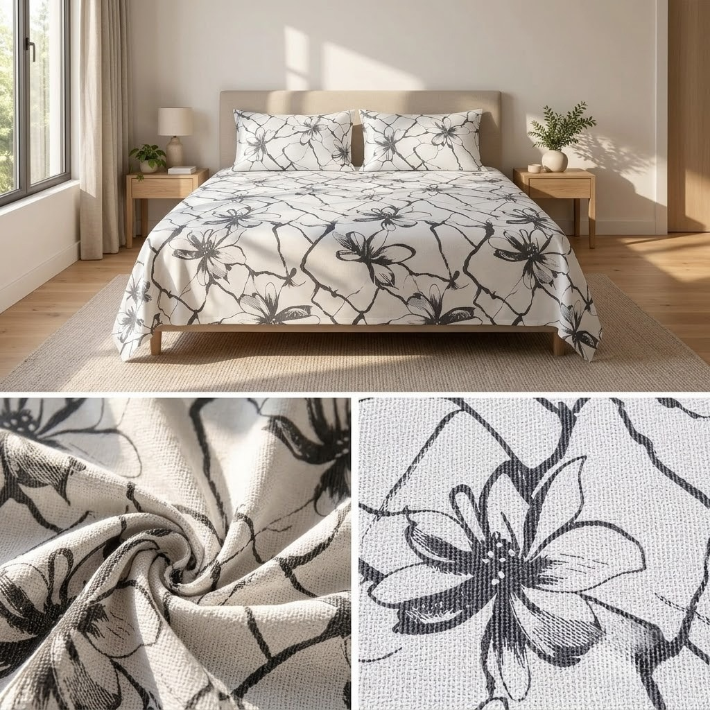 Signature Elegance Luxury Designer Printed Bedsheet Set – Super Jumbo King Size 122 x 122 Inch