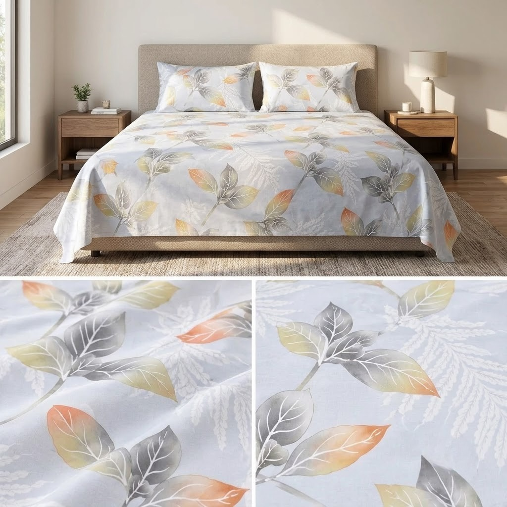 Signature Elegance Luxury Designer Printed Bedsheet Set – Super Jumbo King Size 122 x 122 Inch