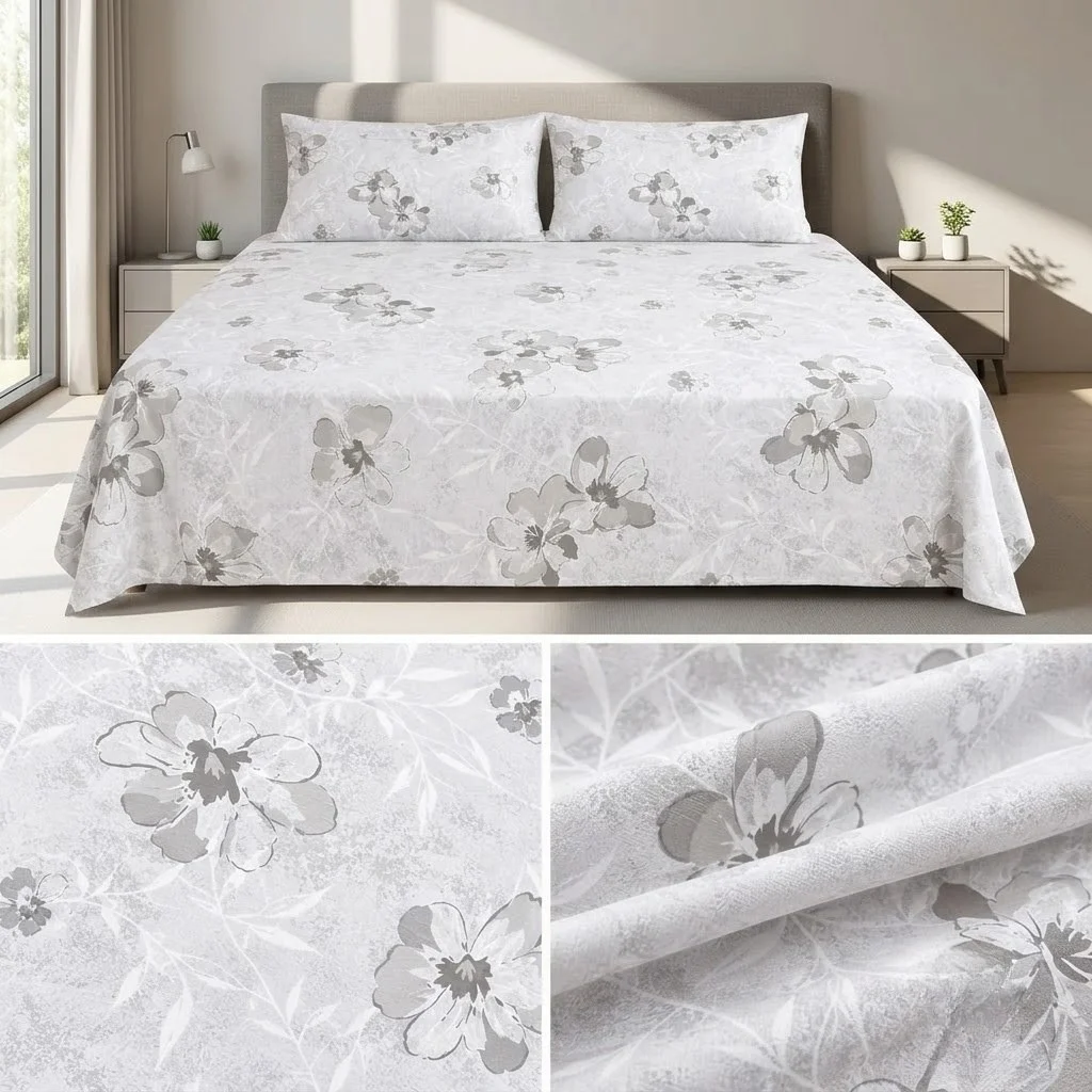 Signature Elegance Luxury Designer Printed Bedsheet Set – Super Jumbo King Size 122 x 122 Inch