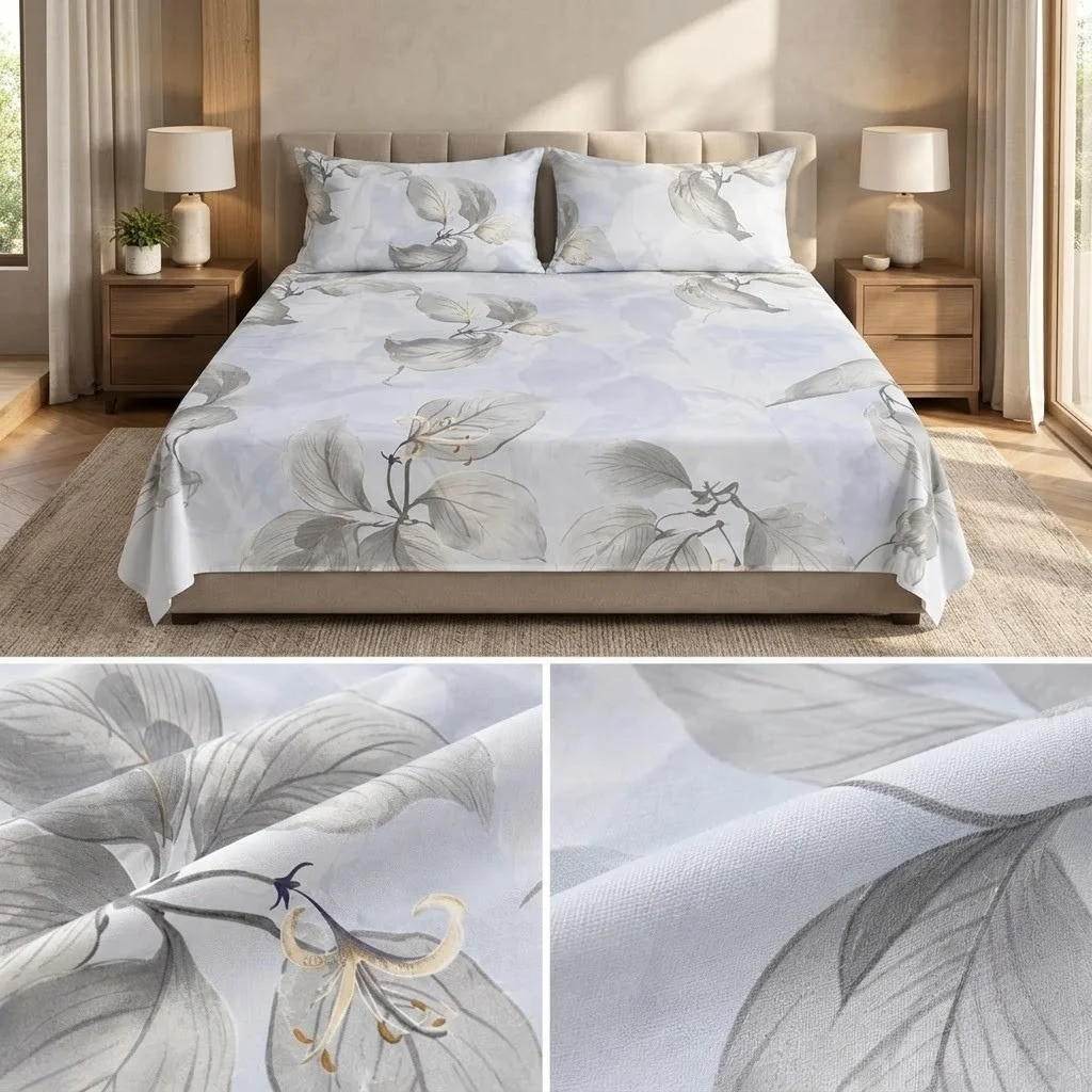 Signature Elegance Luxury Designer Printed Bedsheet Set – Super Jumbo King Size 122 x 122 Inch