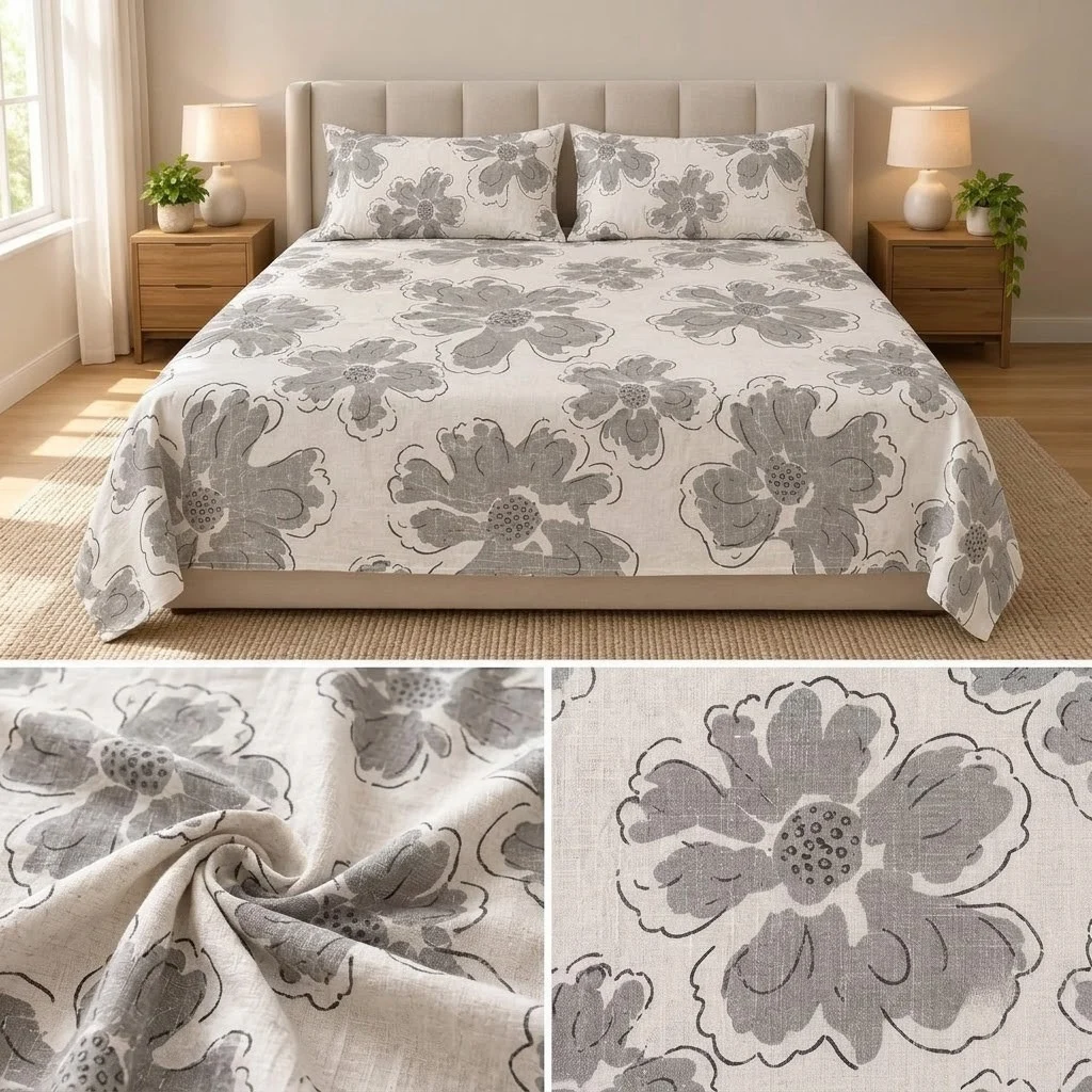 Signature Elegance Luxury Designer Printed Bedsheet Set – Super Jumbo King Size 122 x 122 Inch
