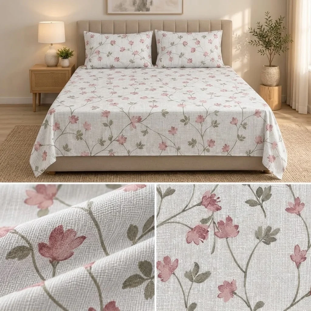 Signature Elegance Luxury Designer Printed Bedsheet Set – Super Jumbo King Size 122 x 122 Inch
