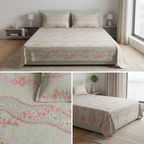 Designer Prints King Size Bedsheet | Micro Soft Cotton Size 108 By 108 Inch | Product Code :- 55B75RKEH