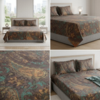 Designer Prints King Size Bedsheet | Micro Soft Cotton Size 108 By 108 Inch | Product Code :- 55B75RKEH