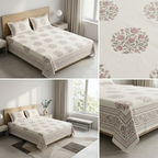 Designer Prints King Size Bedsheet | Micro Soft Cotton Size 108 By 108 Inch | Product Code :- 55B75RKEH