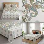 Designer Prints King Size Bedsheet | Micro Soft Cotton Size 108 By 108 Inch | Product Code :- 55B75RKEH
