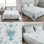 Designer Prints King Size Bedsheet | Micro Soft Cotton Size 108 By 108 Inch | Product Code :- 55B75RKEH