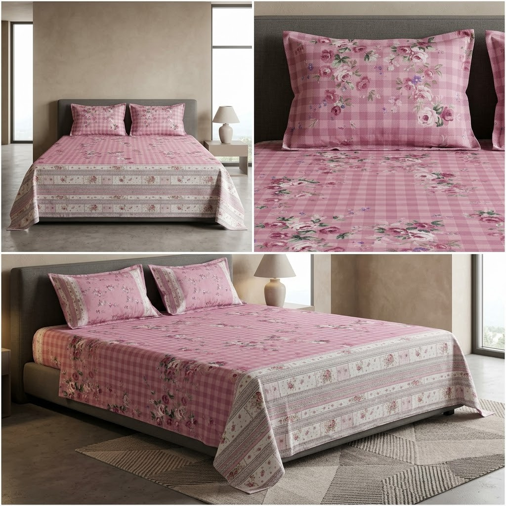 Designer Prints King Size Bedsheet | Micro Soft Cotton Size 108 By 108 Inch | Product Code :- 55B75RKEH