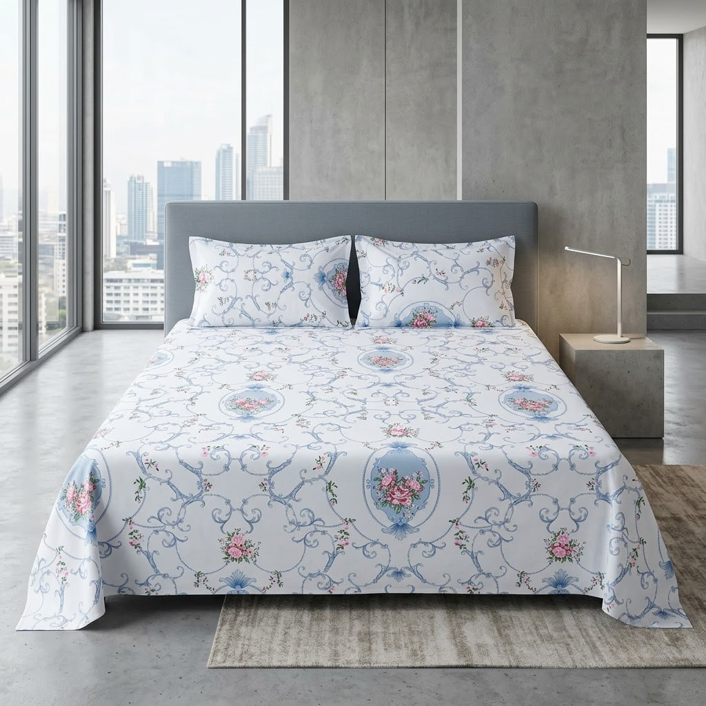 Designer Prints King Size Bedsheet | Micro Soft Cotton Size 108 By 108 Inch | Product Code :- 55B75RKEH