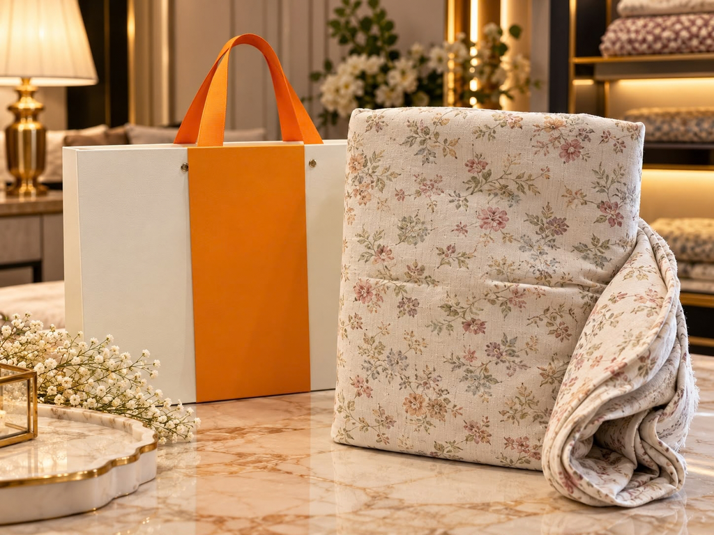 Luxury Floral Bedding Gift Box – 4 Piece Premium Bedsheet & Duvet Cover Set