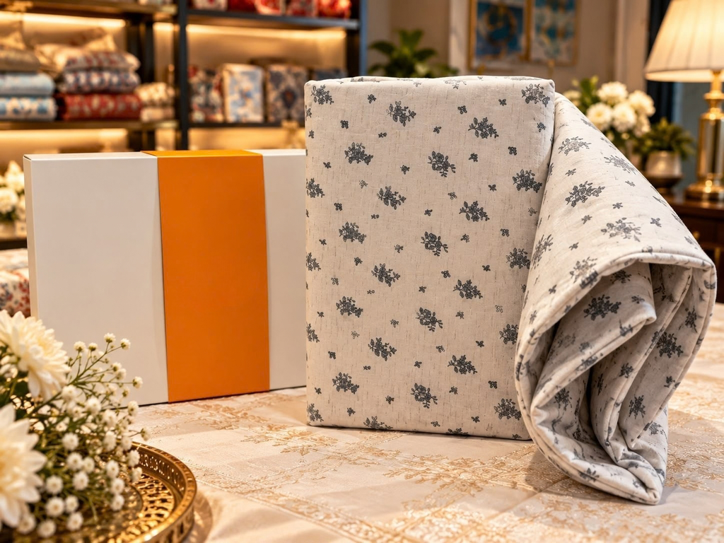 Luxury Floral Bedding Gift Box – 4 Piece Premium Bedsheet & Duvet Cover Set