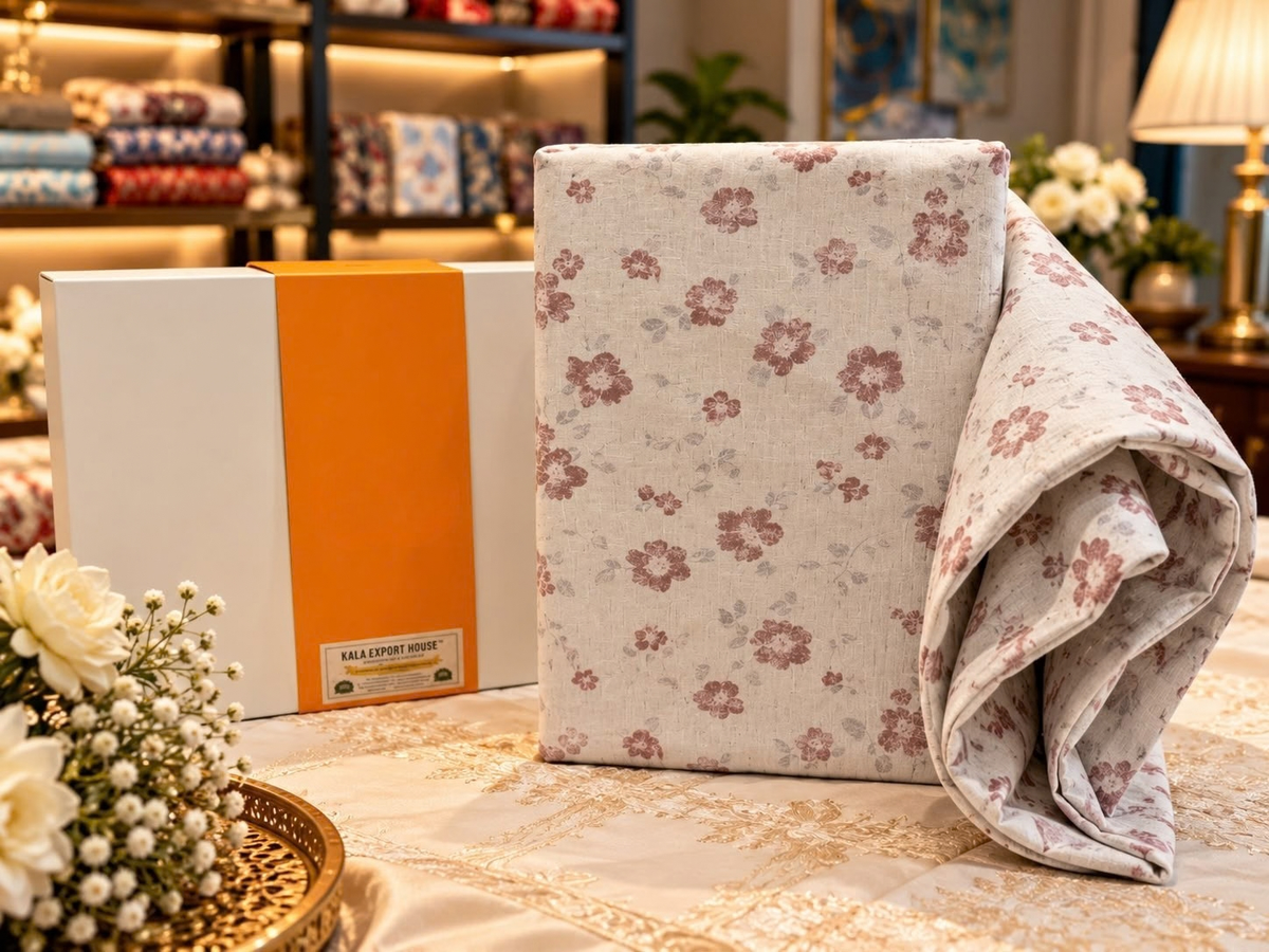 Luxury Floral Bedding Gift Box – 4 Piece Premium Bedsheet & Duvet Cover Set