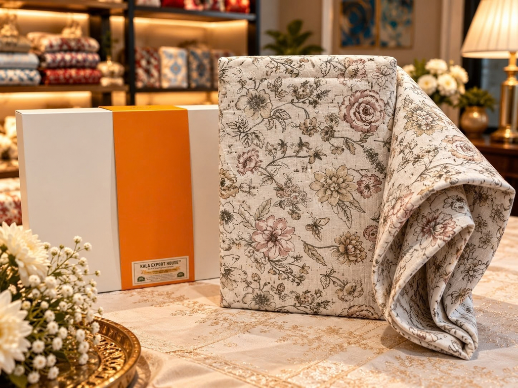 Luxury Floral Bedding Gift Box – 4 Piece Premium Bedsheet & Duvet Cover Set
