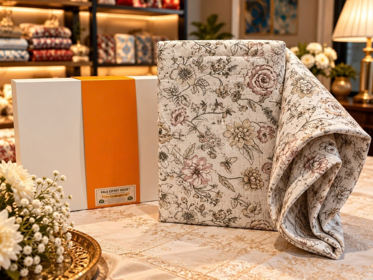 Luxury Floral Bedding Gift Box – 4 Piece Premium Bedsheet & Duvet Cover Set
