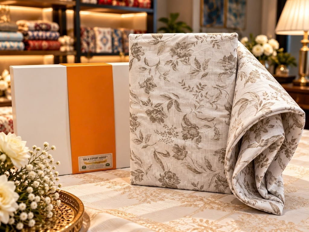 Luxury Floral Bedding Gift Box – 4 Piece Premium Bedsheet & Duvet Cover Set