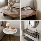 🌸 Premium Turkish Lace Table Mats Set | 3-Piece Luxury Dining Collection