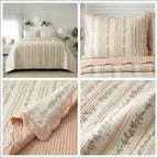 Victorian Quilted Bedcover Set – 3 Piece (King Size 100×108 Inches)