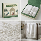 Premium Wedding Towel Set of 4 – Designer Embroidered Bath & Hand Towels | Product Code :- 55B155RKEH