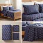 Premium 4 PC Mulmul AC Quilt Set – Organic Cotton Summer Collection