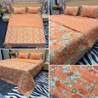 Premium 4 PC Mulmul AC Quilt Set – Organic Cotton Summer Collection