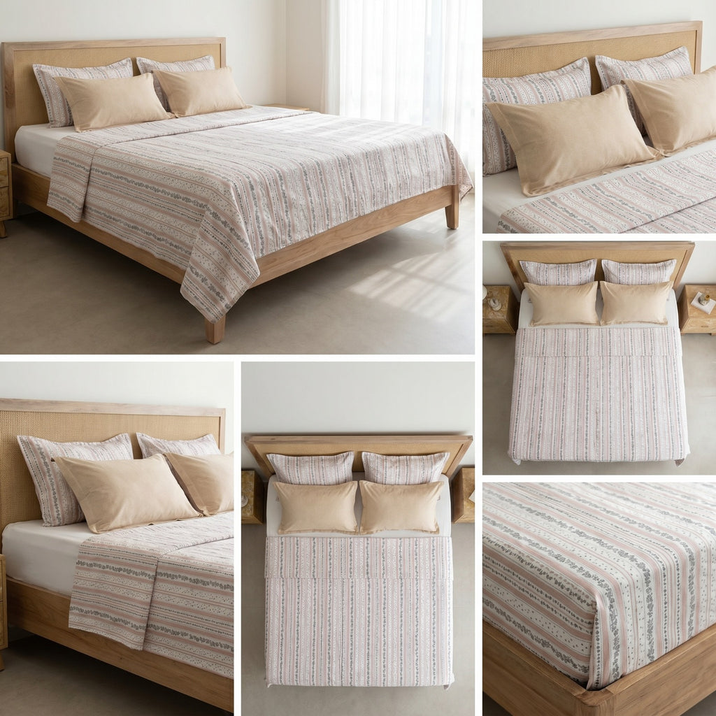 Luxury French Bedsheet With 4 Pillow Covers