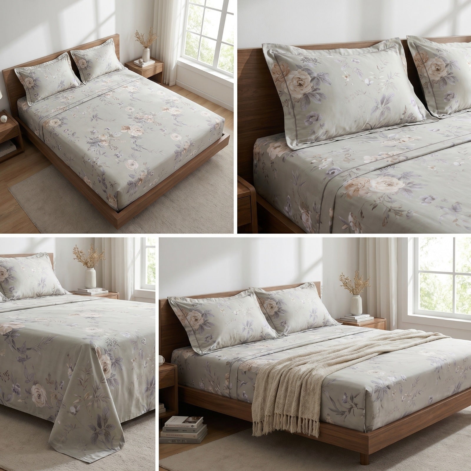 Premium 3-Piece King Size Bedsheet Set – 600 Thread Count (250 x 270 cm)