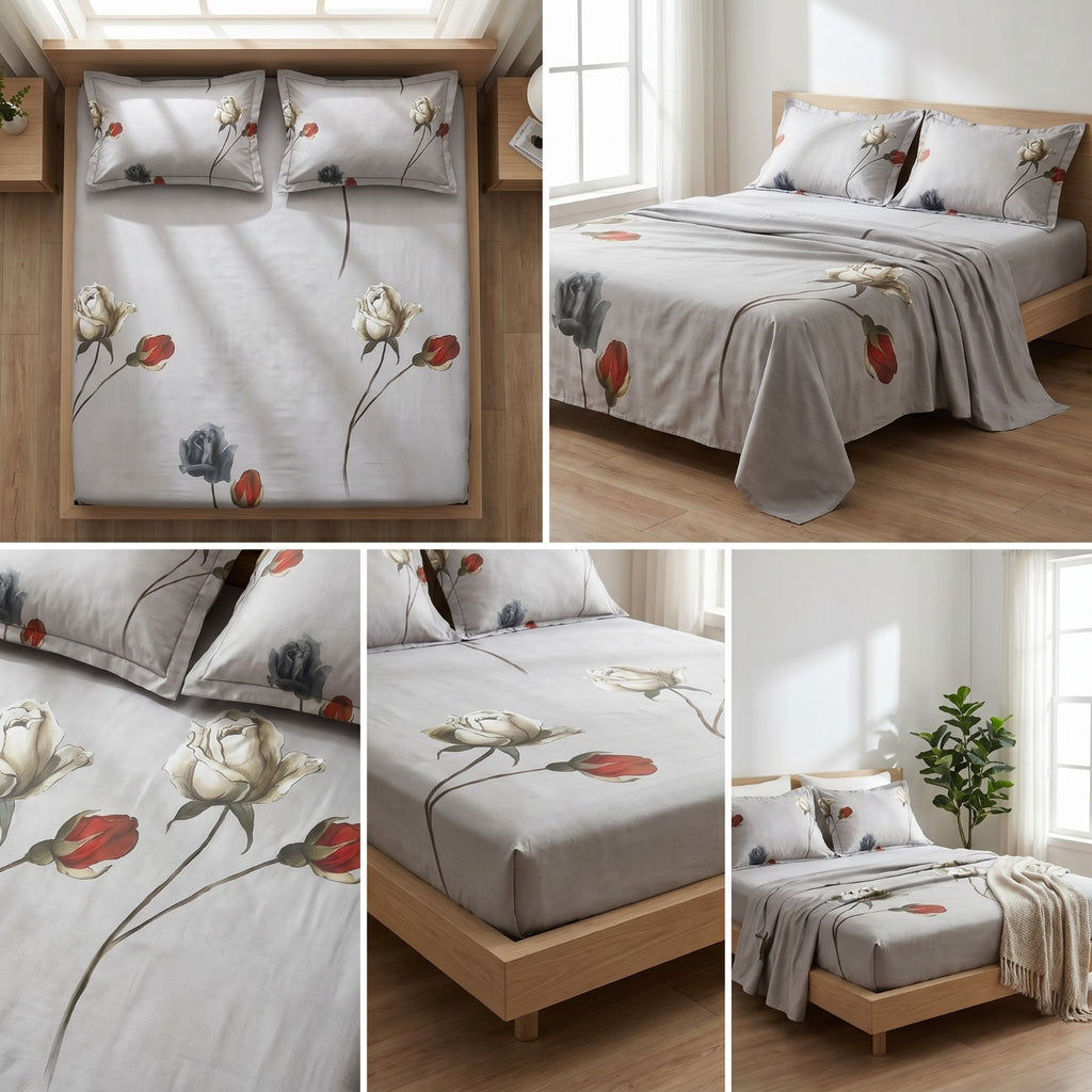 Premium 3-Piece King Size Bedsheet Set – 600 Thread Count (250 x 270 cm)