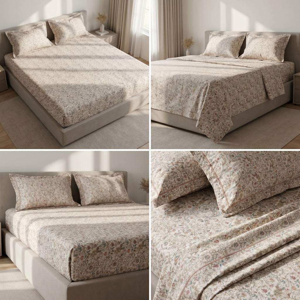 Premium 3-Piece King Size Bedsheet Set – 600 Thread Count (250 x 270 cm)