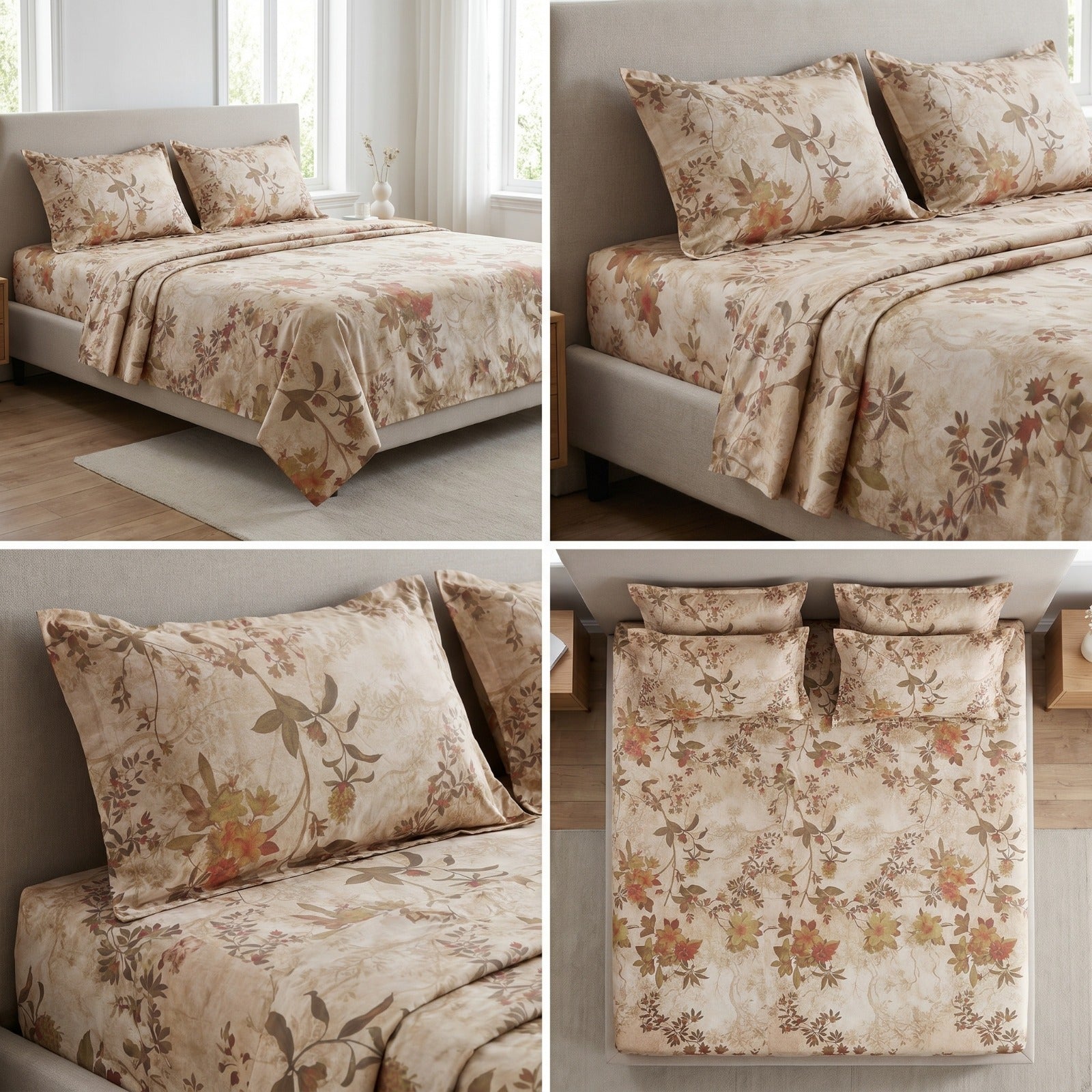 Premium 3-Piece King Size Bedsheet Set – 600 Thread Count (250 x 270 cm)