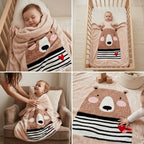 Plush Baby Blanket – 110 × 140 cm | Cute Cartoon Designs