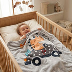 Plush Baby Blanket – 110 × 140 cm | Cute Cartoon Designs