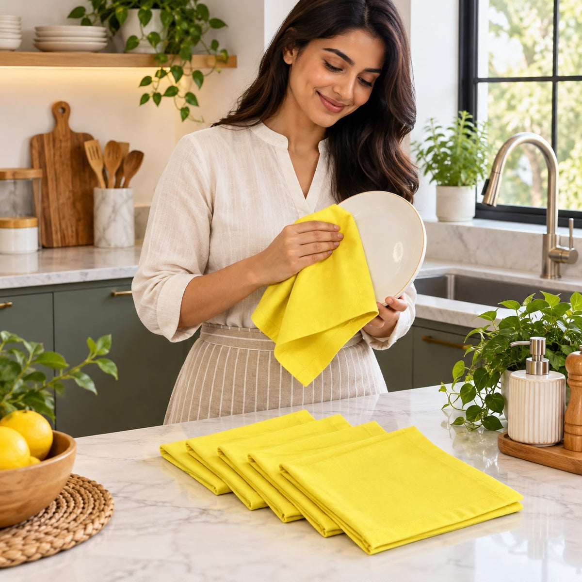 Kitchen Napkins – 6 Pcs Set | Soft & Reusable Multipurpose Kitchen Towels