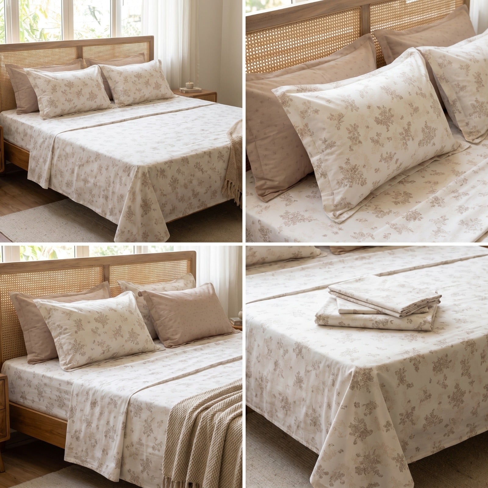 Luxury French Bedsheet With 4 Pillow Covers